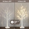 Vanthylit 4 Pcs Lighted Birch Tree Battery Powered Tabletop Tree