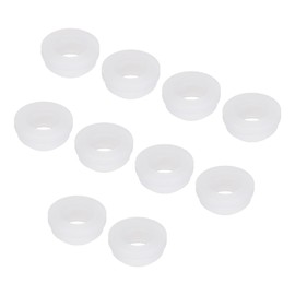 QUARKZMAN Pack of 10 Snap Rubber Grommet Plug Mount Diameter 14 mm ID 10.5 mm Narrow Groove Width 2 mm Seal Anti-Scratch for Electric Box Cable Pipes Transparent