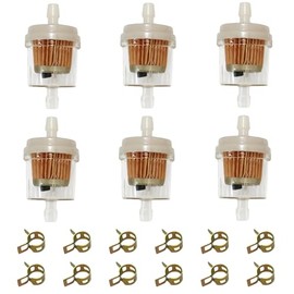 Strongthium Fuel Filter with Magnet 6 mm 7 mm 1/4 Inch for Scooter Quad | Fuel Filter Fits Briggs & Stratton 691035 Kawasaki MTD Lawn Tractor Motorcycle Snow Blower Set of 6