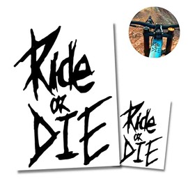 Ride or Die Sticker MTB Downhill Enduro Decal BMX Motocross Mountain Bike Frame Fun Car Slap Funny Helmet Laptop Fridge Toolbox JDM E-BIKE XC Dirt Jump Gravel Fat Bike Trails skateboard Laptop (White)