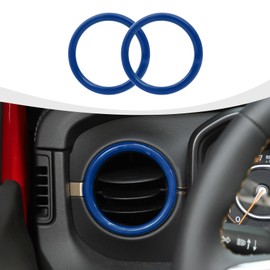RAZPOY JL Dash Air Vent Trim, Dashboard Air Conditioner Outlet Vent Ring Cover Compatible with 2024 Jeep Wrangler JL JLU & Gladiator JT Interior Accessories, ABS Blue