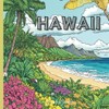 HAWAII: Hawaiian-Themed Coloring Book
