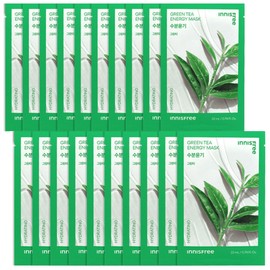 Innisfree Energy Mask Green Tea 10 sheets + Green Tea 10 sheets additional / 이니스프리 에너지 마스크 그린티 10매+그린티10매 추가