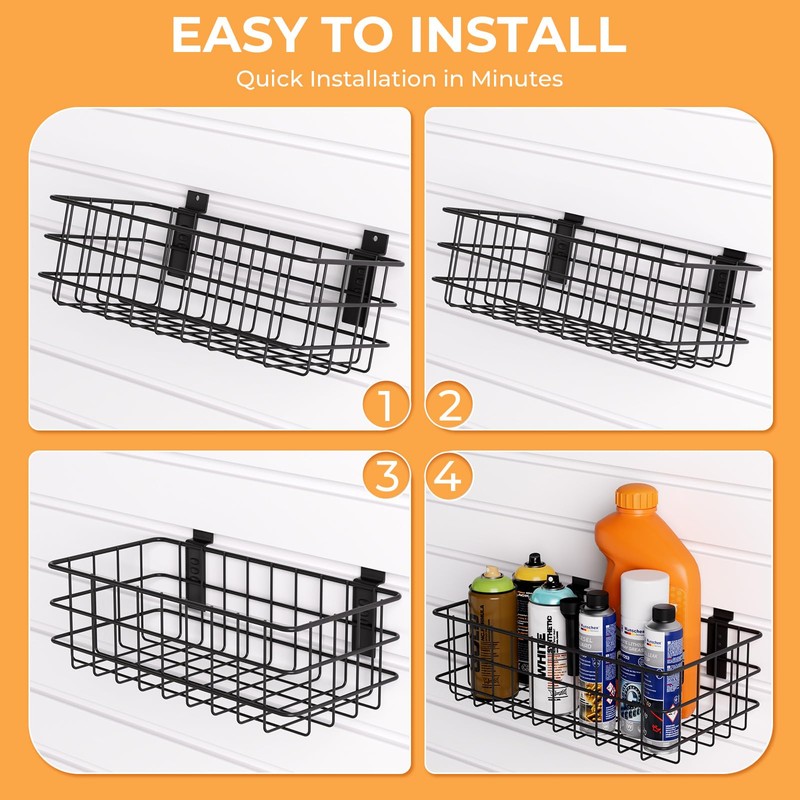 INCLY 30PCS Slatwall Accessories Set, Includes 4 Pack Ventilated Metal