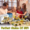 Frontoytall Construction Vehicles Track Set with Excavator, Dump Truck, Wheel