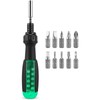 10-in-1 Ratchet Screwdriver Set - Precision Multi-bit Slotted/Pozi/Torx Screw Drivers
