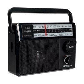 Retekess TR633 Portable FM/AM Radio Digital Big Knob 6 ohm 2W Speaker Elderly US