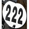 Horze Round Head Numbers, Black/ White, 8