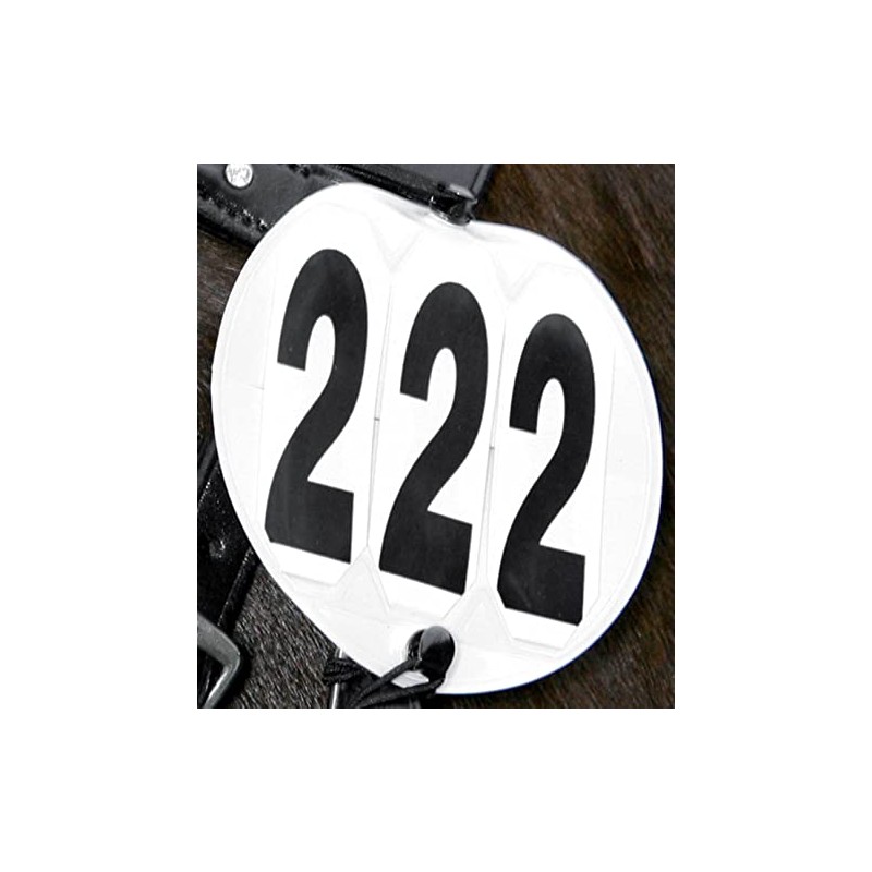 Horze Round Head Numbers, Black/ White, 8