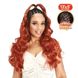 Zury Sis HD Lace Front Wig 13X5 Rubber Band Style DIVA-LACE H Riri (SOM RT BURGUNDY)