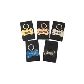 Placa De Identificacion Personalizada Para Perros (M, Plateado)