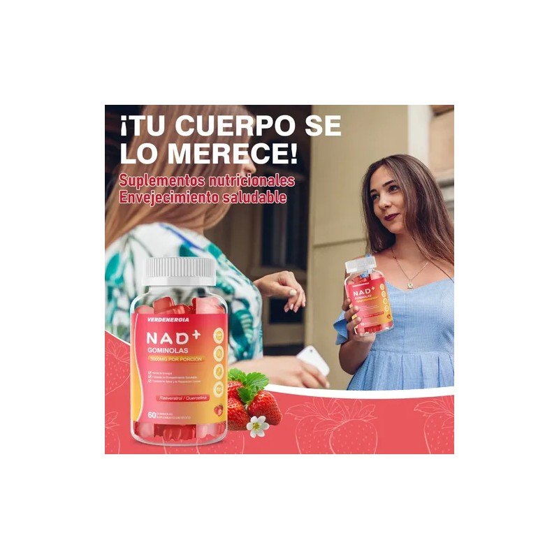 Nad+ Resveratrol Gomitas Nr Nicotinamida Ribosa Fresa