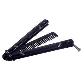 Andux Zone Practice Tool Flip Player Stainless Steel Comb Style Black CS/HDD07