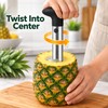 Stainless Steel Pineapple Corer & Slicer – Manual Pineapple Cutter