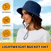 MIDNIGHTSUN Waterproof Bucket Hat Women Packable Outdoor Fishing Hat Lightweight