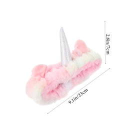 FOMIYES 2pcs Unicorn Spa Hairbands for Women Fashionable Face Washing Headbands Comfortable Makeup Accessories for Parties Skincare Routine Rainbow Purple Design