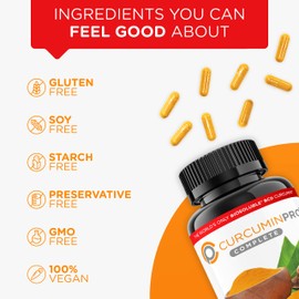 curcuminpro Complete BCD | 30 Day Supply | World's Only BioSoluble Vegan Beta Cyclodextrin & Organic Turmeric Curcumin | Natural Joint & Muscle Support | Vegan | 60 Count