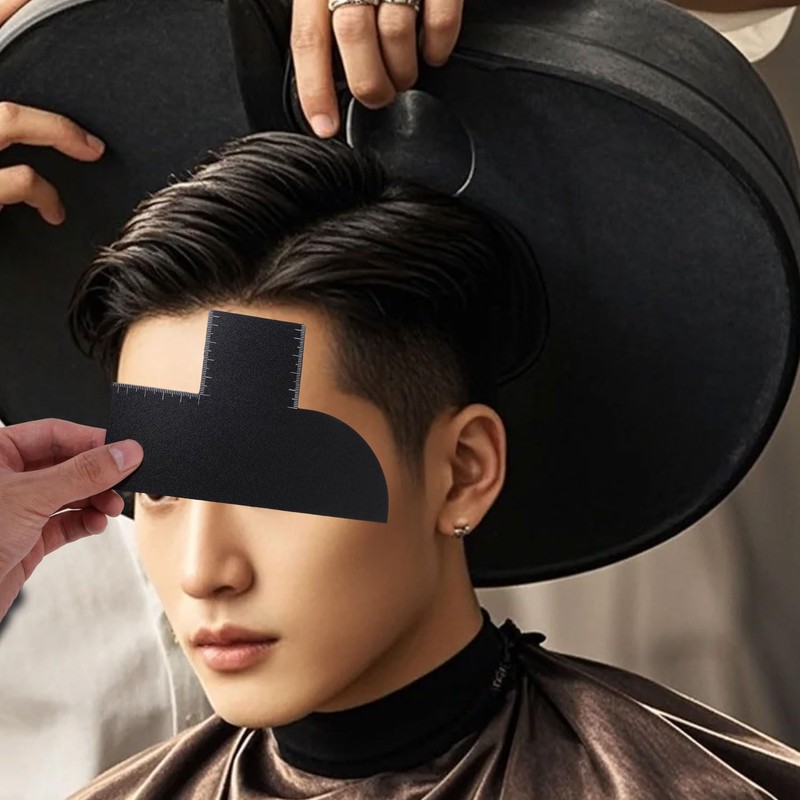 Lyreh Hairdressing Improvement Card, Reusable Hairline Shaping Tool with Measuring