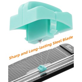 Firbon 2Pcs Refill Blades for A4 A5 Paper Cutter, Spring-Loaded Safeguard Design Replacement Blade for Paper Trimmers (Mint Green)