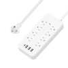 FANDBO 12 en 1 Regleta Multicontacto Extension USB, con 8
