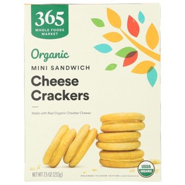 365 by Whole Foods Market, Organic Mini Cheese Sandwich Crackers, 7.5 Ounce