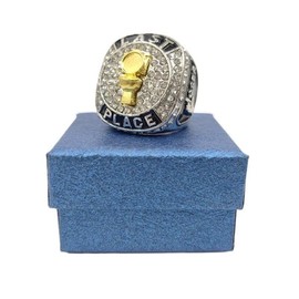 Customized Toilet Bowl Last Place Loser Championship Trophy Rings Prize (Silver,11)