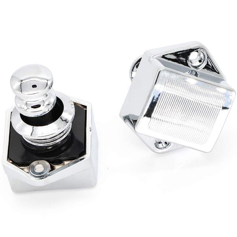 2pcs Chrome Push Button Catch Door Lock 17-25mm for Boat