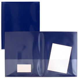 StoreSMART® Navy Blue Plastic Archival Folders 5-Pack - Letter-Size Twin Pocket - (R900NB5)