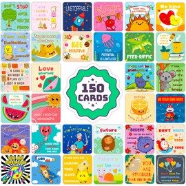 Yqskt 150 Encouragement Cards for Kids - Inspirational and Motivational Lunch Box Notes - Perfect for Boys and Girls - Great for School, Parties, and Daily Use