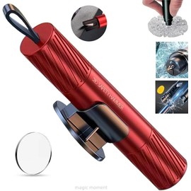 2-in-1 Car Safety Hammer: Emergency Window Breaker, Seatbelt Cutter, Glass Breaker for Underwater & Emergency Escape, Ideal Christmas Gift  desktop - Color: Sliver