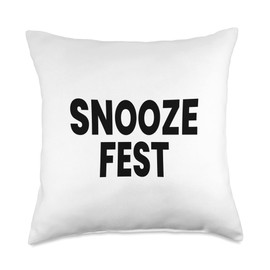 Snooze Fest Throw Pillow, 18x18, Multicolor