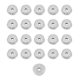 100 Small Clear Round Rubber Feet - .250 H X .671 D - Made in USA - Food Safe Cutting Boards Electronics Crafts #