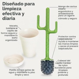 Cepillo de Inodoro Cactus VIGAR 11084 – Limpieza Eco y Elegante