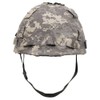 MFH Plastic Helmet with Woodland Camo Cloth Cover