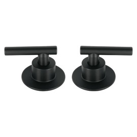 Foset Tubig TBMR-62M, Juego de 2 manerales para regadera palanca color negro líneaTubig