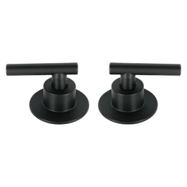 Foset Tubig TBMR-62M, Juego de 2 manerales para regadera palanca color negro líneaTubig