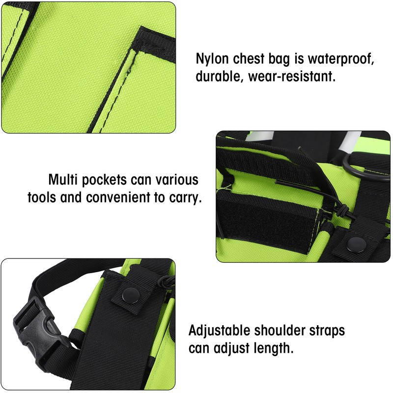 Multifunctional Nylon Waterproof Chest Bag Reflective Safety Tooling Vest for