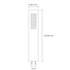 JOHO Hand Shower Head Stainless Steel Square Shower Head Water-Saving