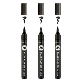 Molotow Blackliner Black Marker Brush - MO200486, Black