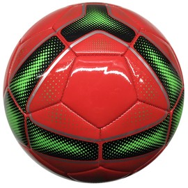 Vizari Balones de f tbol deportivos Cordoba USA con tama o 3, tama o 4 y tama o 5 para ni as, ni os y ni os de todas las edades, gr ficos nicos, 5 colores, infla y juega pelotas deportivas al aire ltima intervensi n. (3, rojo)