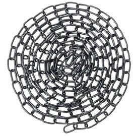 26.2 ft Long Black Chain Link 3/16" Heavy Duty Decorative Chain Bulk for Hanging Hammock Chair Metal Porch Swing Chain Kit Carbon Steel Gate Chain for Outdoor Fence Boxing & Punching Bag