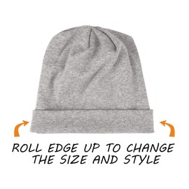 DRESHOW 5 Pack Unisex Baby Hats For Kids Cotton Skull Caps Soft Cute Knit Cap Baby Toddler Beanie for 6-60 Months