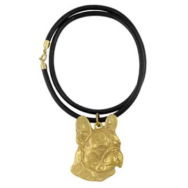 Art-Dog Exclusive Dog Necklace, 24K Gold Plated - Handmade Jewellery for Dog Lovers - Gold Plated Necklaces with Dog, Gold