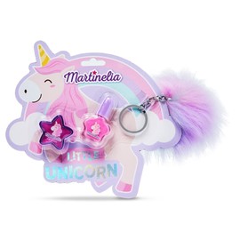 MARTINELIA Little Unicorn Glam Play Set – Kids Beauty Kit with Lip Gloss, Nail Color & Keychain, Magical Gift Set for Creative Fun