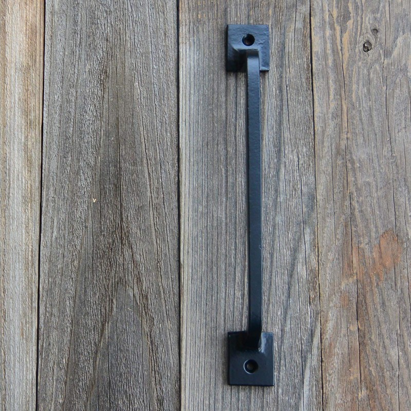 CRAFTSMAN ROAD Black Cast Iron Pull Handles 9 inch (Squared