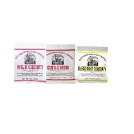 Claeys Cinnamon, Lemon Drops and Wild Cherry Set - 3 Pack (1-6oz Bag of Each)