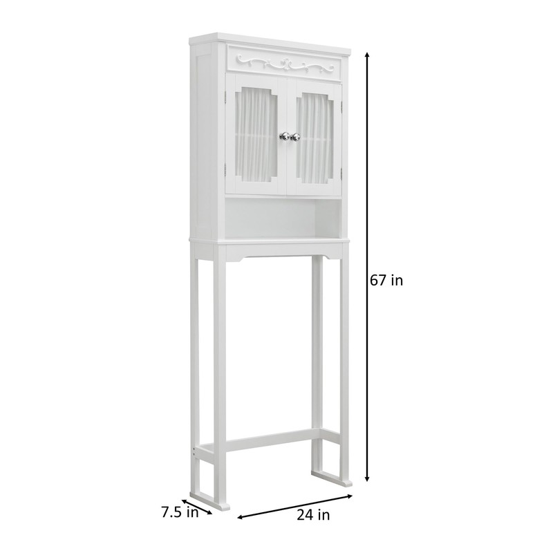 Teamson Home Lisbon Over the Toilet Wooden Space Saver Bathroom