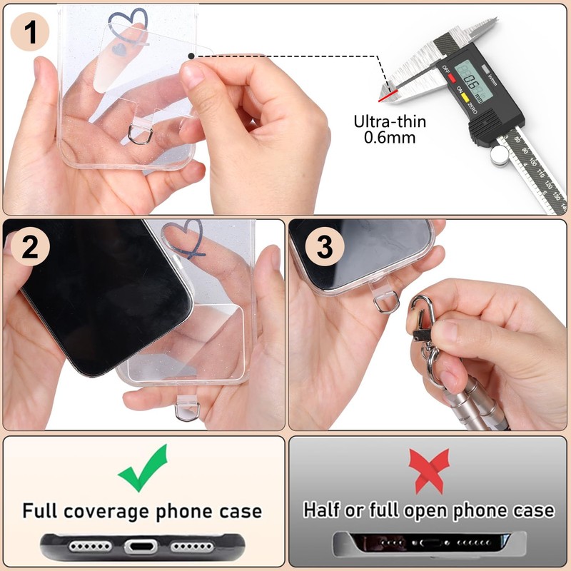 AICase Phone Lanyard Built in Charging Cable for Android Phones,