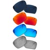 4 Pair Polarized Replacement Lenses for Oakley Catalyst - Black+Blue+Silver+Red