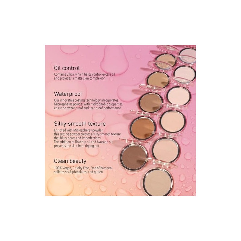 Polvo fijador impermeable Soft Focus 250 Moira Cosmetics